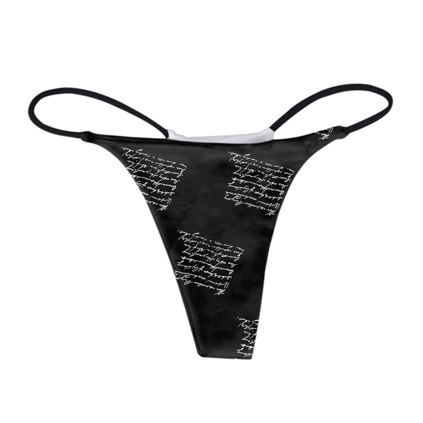 thumbnail image 2 of Braguitas tanga estampadas de talle bajo para mujer: diseño sexy con tira en T, poliéster, ropa para el día a día/para salir, tallas S-XL, varios colores disponibles, 2 of 5